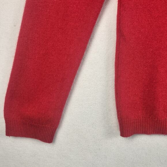 Cashmere by Charter Club Women's Red L/Slv V-Neck  Pullover Sweater - M EUC - Picture 5 of 13